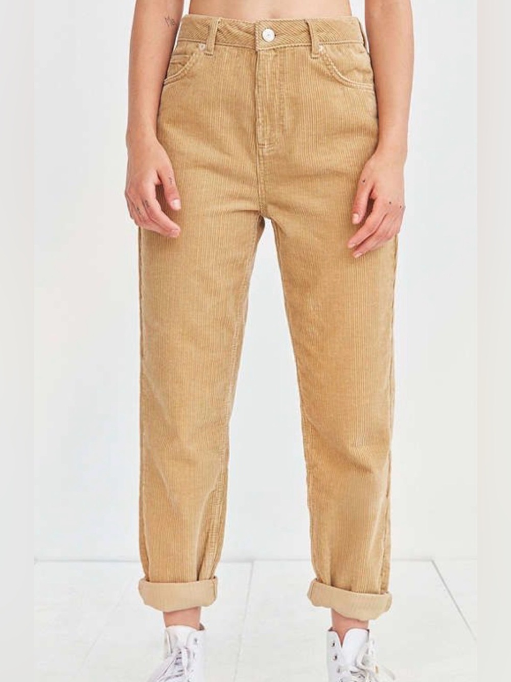 NWT BDG - Urban Outfitters Beige High Rise Mom Corduroy Pants Women’s Size 30